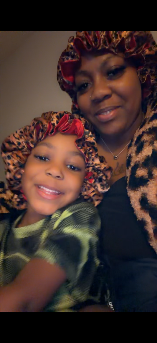 Reversible Satin Bonnets/ Mommy and Baby